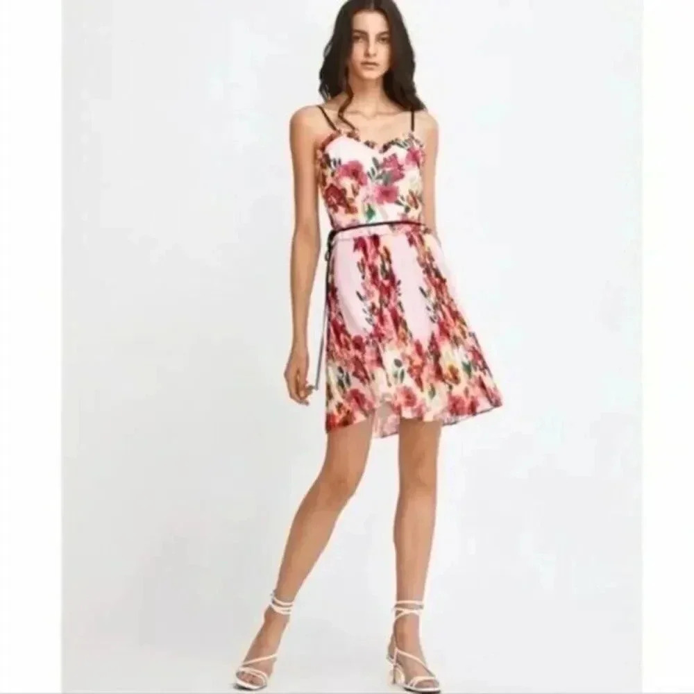 Foxiedox Pink Floral Mami Mini Dress M